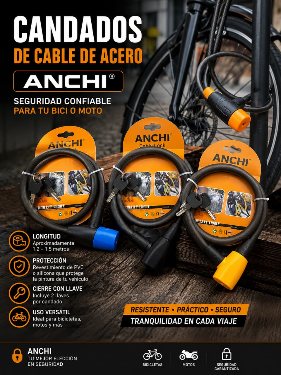 Candados de cable de Acero