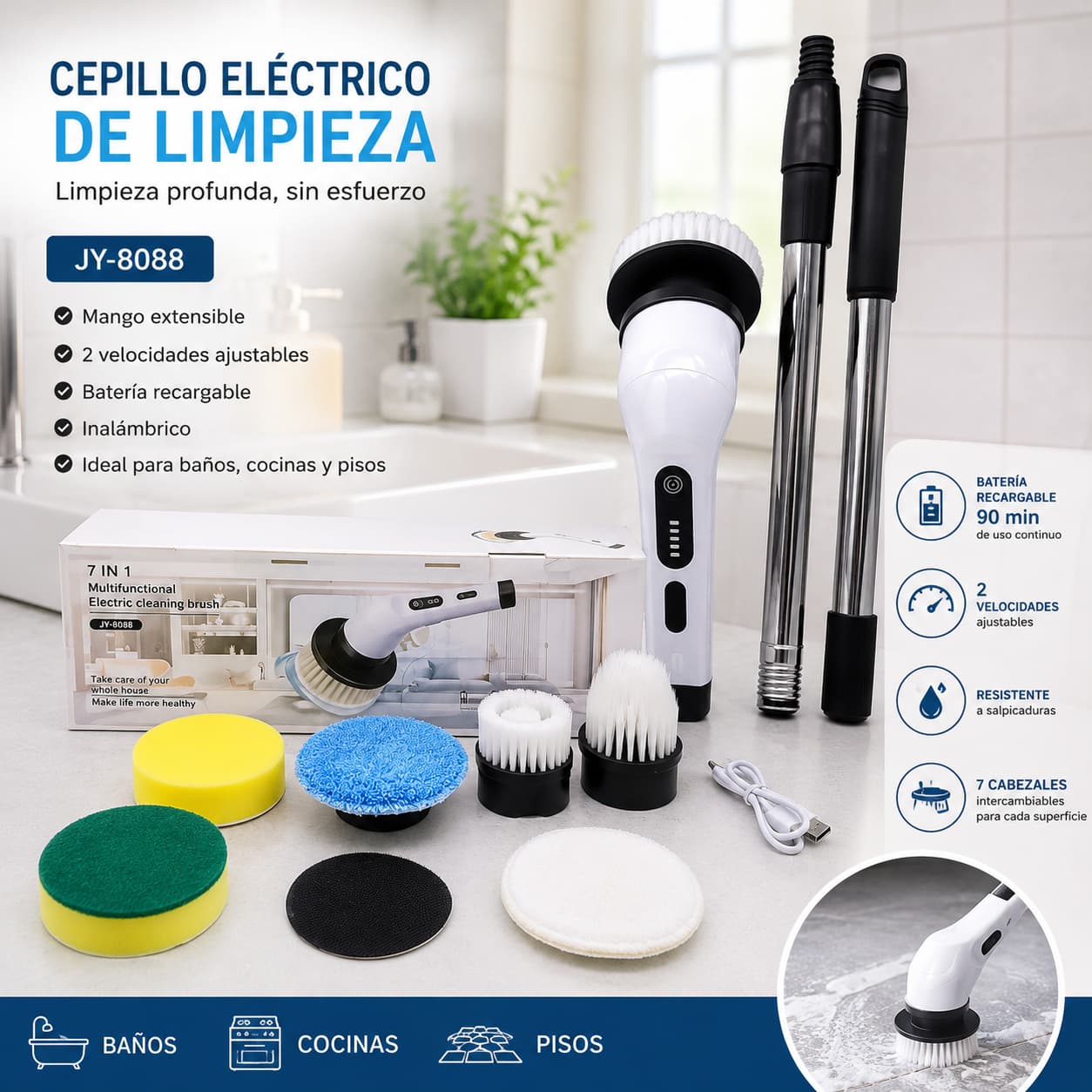 Cepillo el&eacute;ctrico de limpieza
